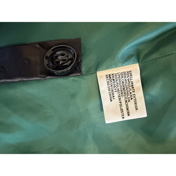 St‎ Johns Bay SJB Wool Blend Green Peacoat Coat Women’s Medium Preppy Outdoor - Picture 6 of 7